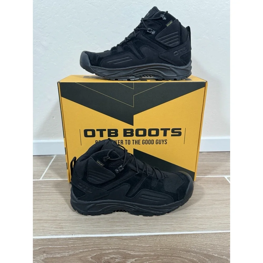 OTB Boots Mens Size 12 Black Waterproof Rugged Tactical‎ Incline Mid WP Boots